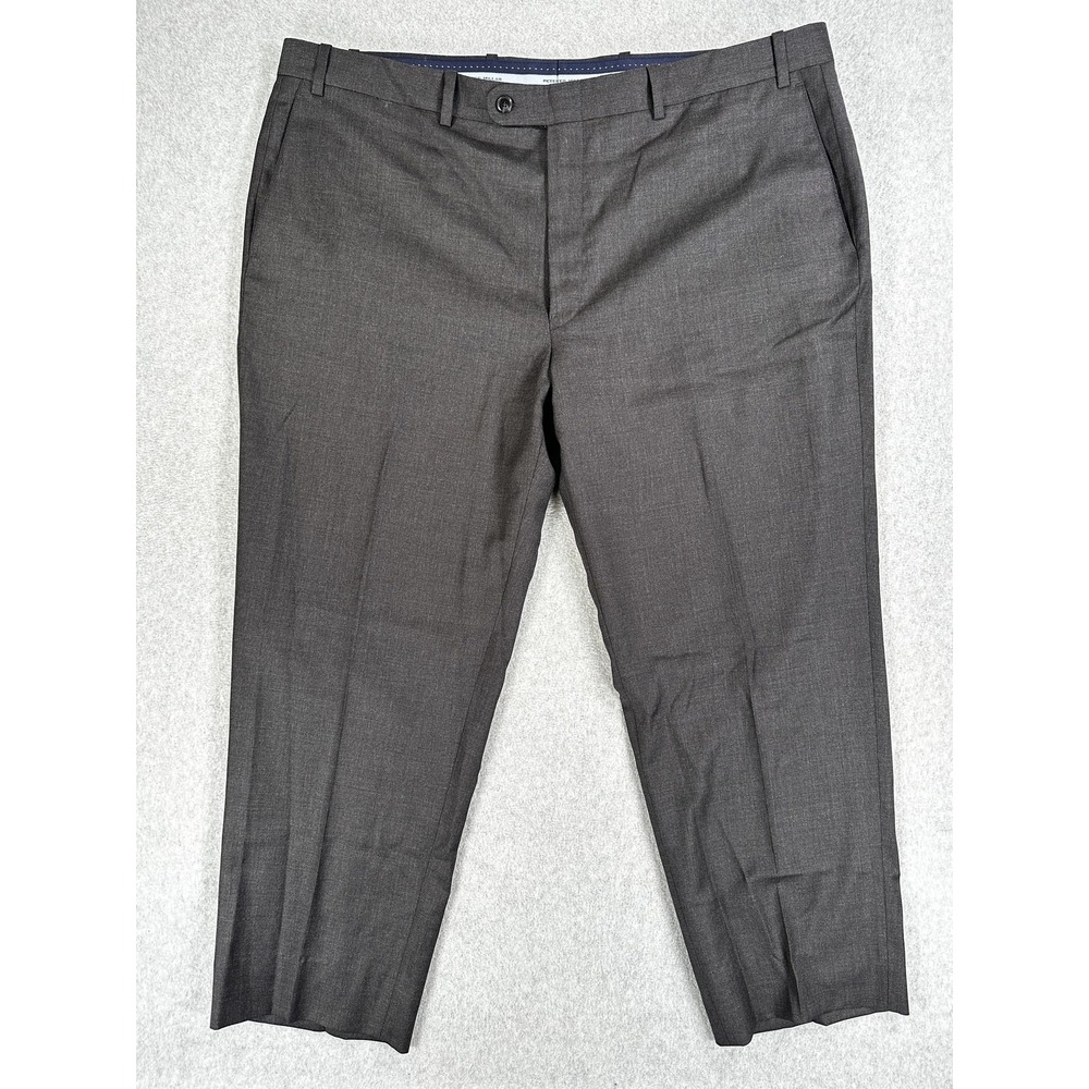 Peter Millar Dress Pants Mens 44x28 Gray Flat Front Straight Leg Business Office
